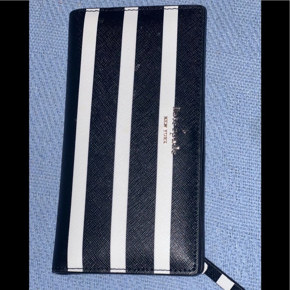 Black And White stripped Kate Spade Wallet